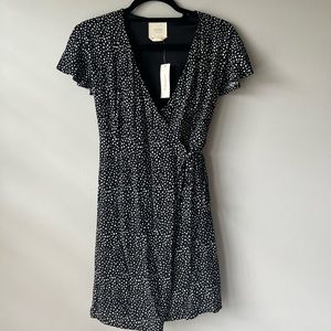 NWT Francesca’s Harper Heritage Polka Dot Wrap Dress